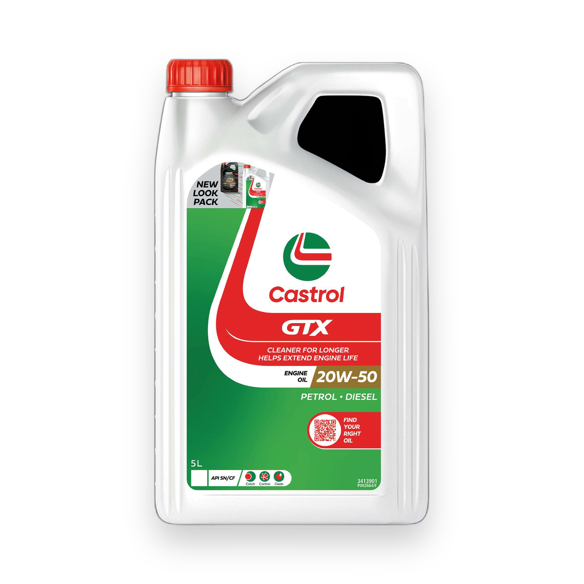 Castrol GTX High Mileage 20W - 50 for Petrol & Diesel Engines (3l)