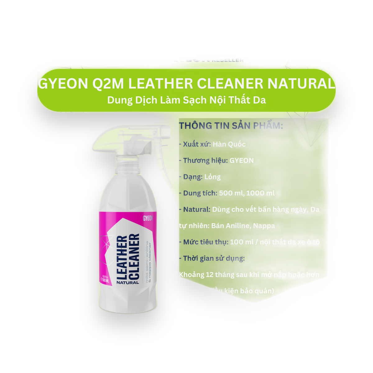 Gyeon Q2M Leather Cleaner Natural (500ml)