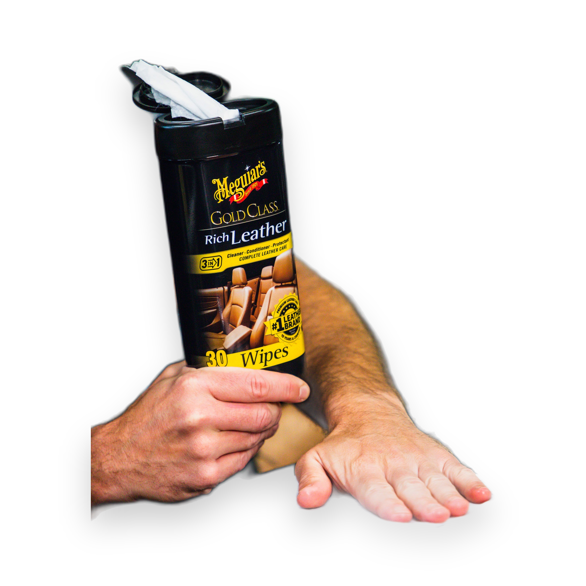 Meguiar's Gold Class Rich Leather 3-in-1 Wipes (30 Wipes)