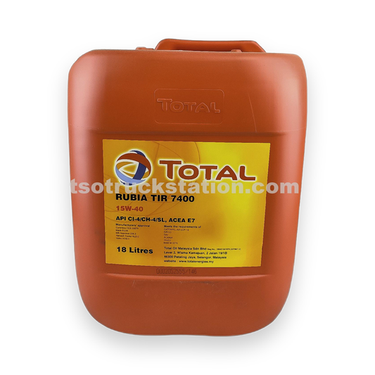 Total rubia TIR7400 15w-40 API CI-4