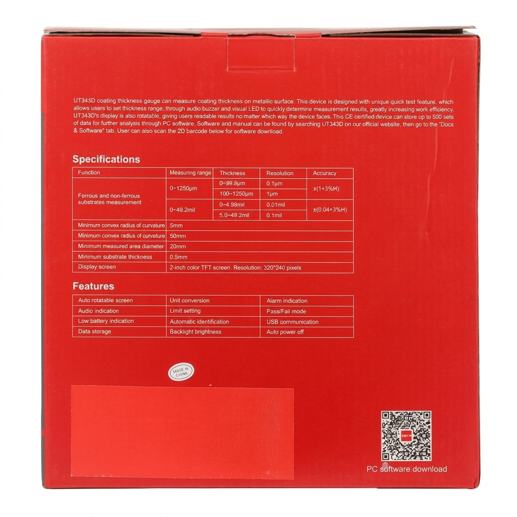 UNI-T UT 343D Coating Thickness Gauge