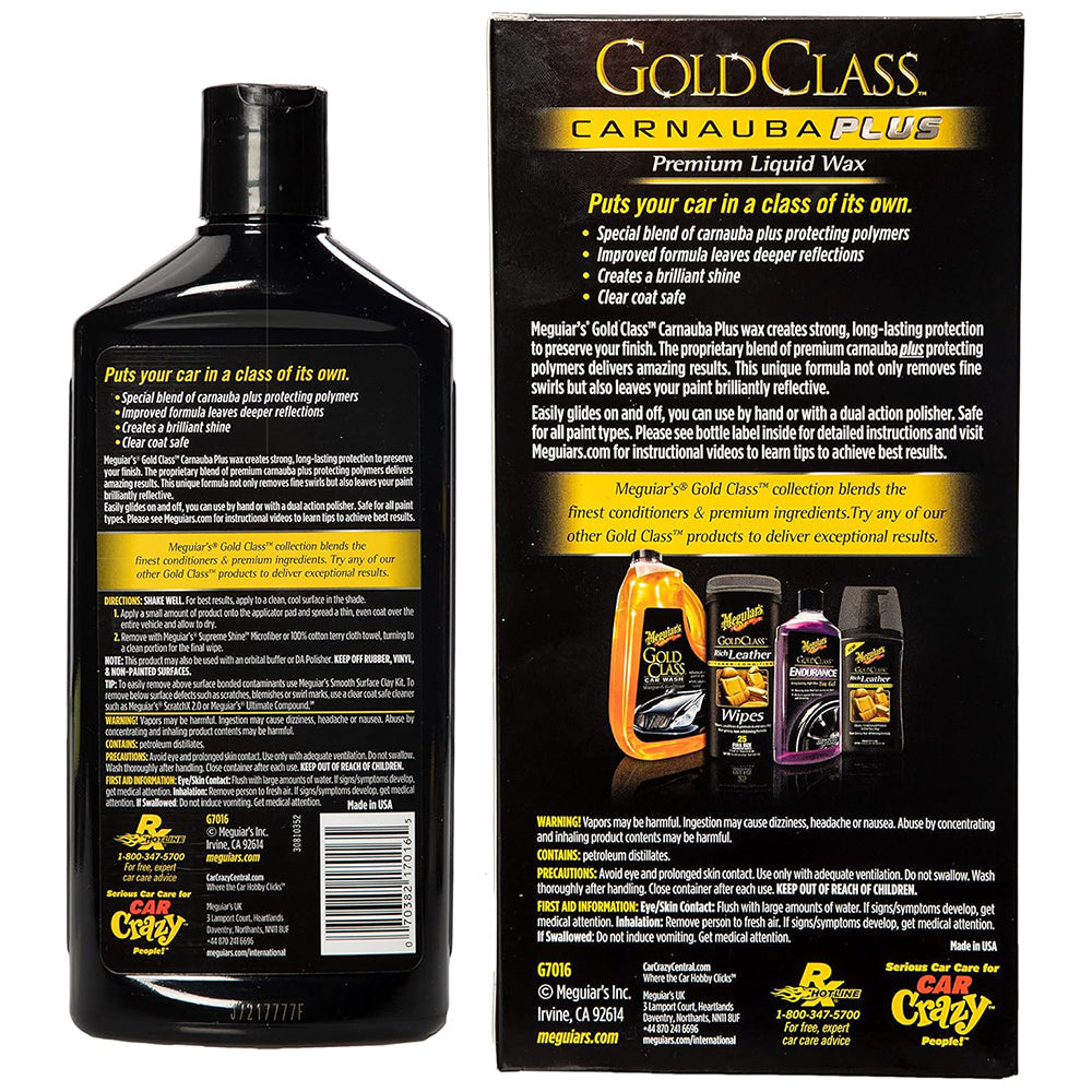 Meguiar's Gold Class Carnauba Plus - Premium Liquid Wax with Applicator